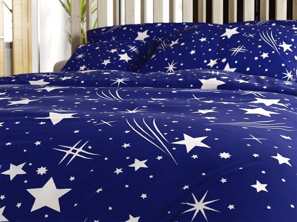 Posteljnina iz polibombaža NIGHT SKY POLY modra Dimenzije posteljnine: 70 x 90 cm | 140 x 200 cm