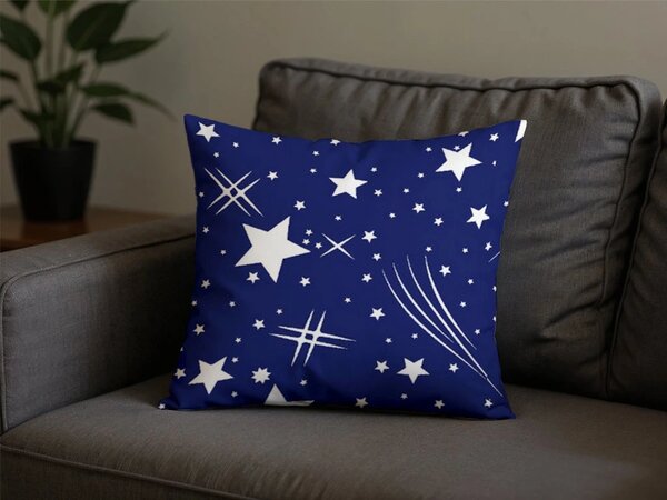 Prevleka za vzglavnik iz polibombaža NIGHT SKY POLY 45x45 cm, modra
