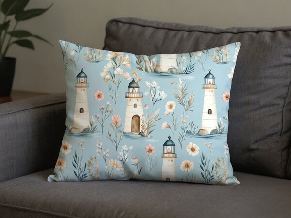 Prevleka za vzglavnik iz polibombaža LIGHTHOUSE POLY 50x70 cm, modra