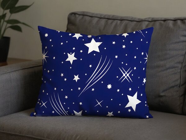 Prevleka za vzglavnik iz polibombaža NIGHT SKY POLY 50x70 cm, modra