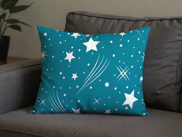 Prevleka za vzglavnik iz polibombaža NIGHT SKY POLY 50x70 cm, turkizna