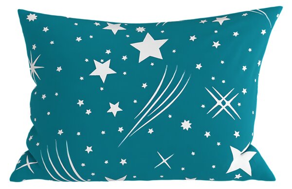 Prevleka za vzglavnik iz polibombaža NIGHT SKY POLY 50x70 cm, turkizna
