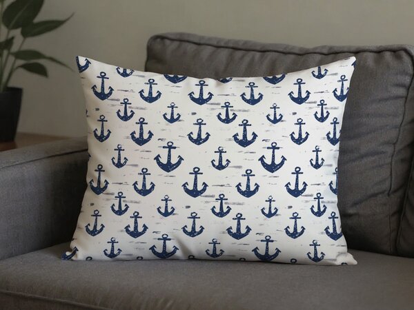Prevleka za vzglavnik iz polibombaža NAVYSTA POLY 70x90 cm, modro-bela