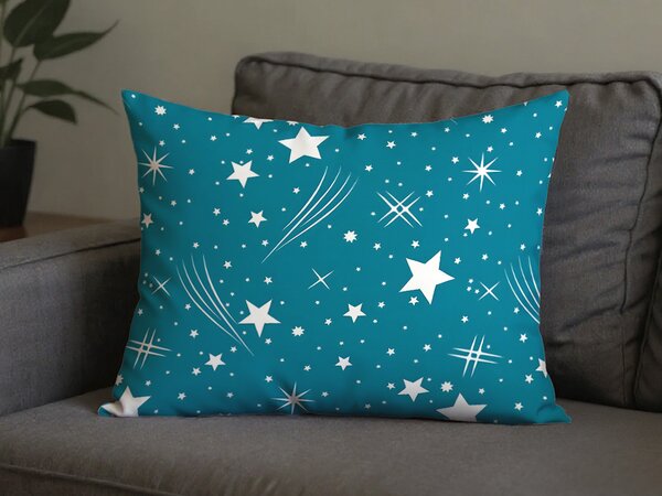Prevleka za vzglavnik iz polibombaža NIGHT SKY POLY 70x90 cm, turkizna