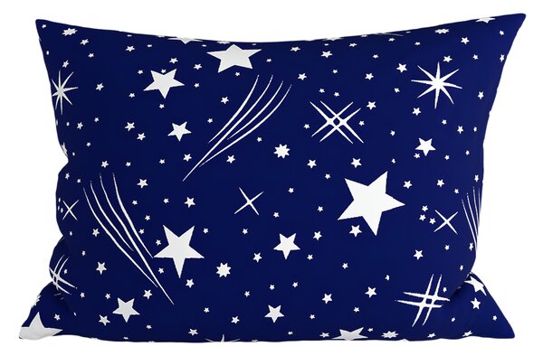 Prevleka za vzglavnik iz polibombaža NIGHT SKY POLY 70x90 cm, modra