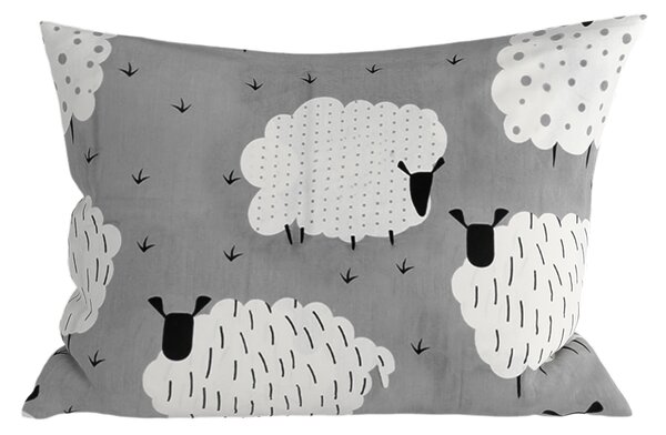 Prevleka za vzglavnik iz polibombaža SHEEP POLY 50x70 cm, siva