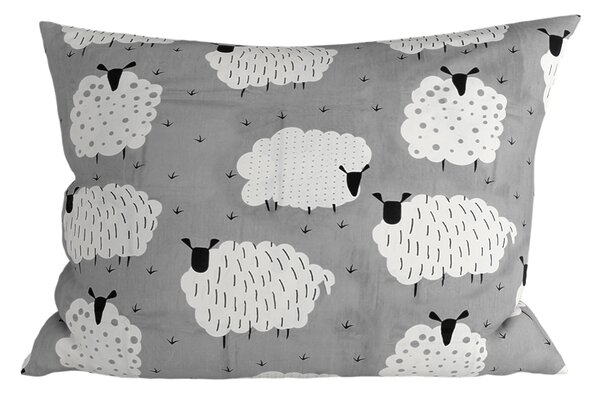 Prevleka za vzglavnik iz polibombaža SHEEP POLY 70x90 cm, siva