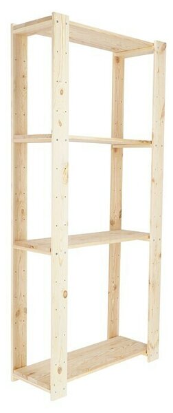 Regalux Regalsystem Heavy Leseni regal osnovni element (V x Š x G: 174 x 80 x 31,6 cm, Nosilnost na polico: 75 kg, Število polic: 4 kos, Vijaki)