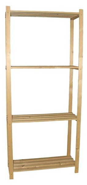 Regalux Regalsystem Heavy Leseni regal (V x Š x G: 170 x 75 x 30 cm, Nosilnost na polico: 35 kg, Število polic: 4 kos, Vijaki, Rjave barve)