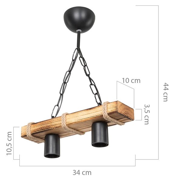 Črna/v naravni barvi viseča svetilka Lagun – Squid Lighting