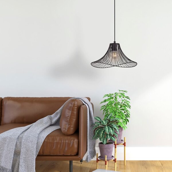 Črna viseča svetilka ø 40 cm Wavy – Squid Lighting