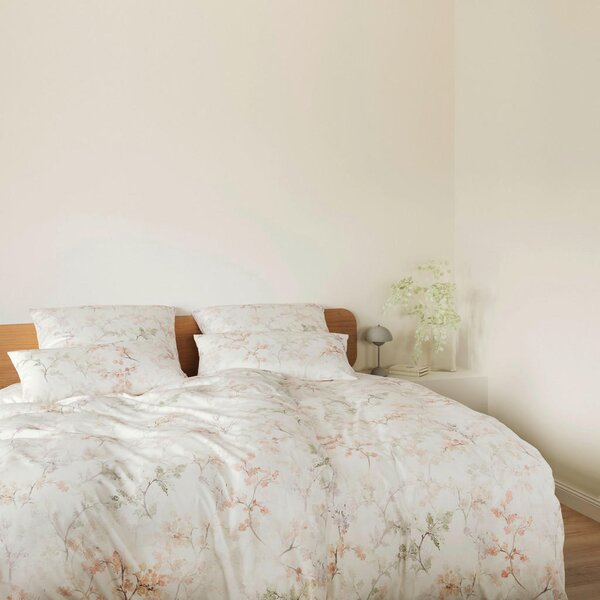 POSTELJNINA Symphony 140/200 cm saten krem barve