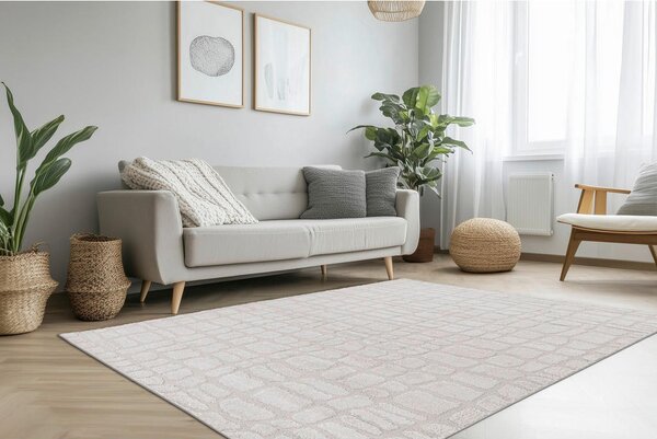 RAVNO TKANA PREPROGA 80/150 cm tkano srebrne barve