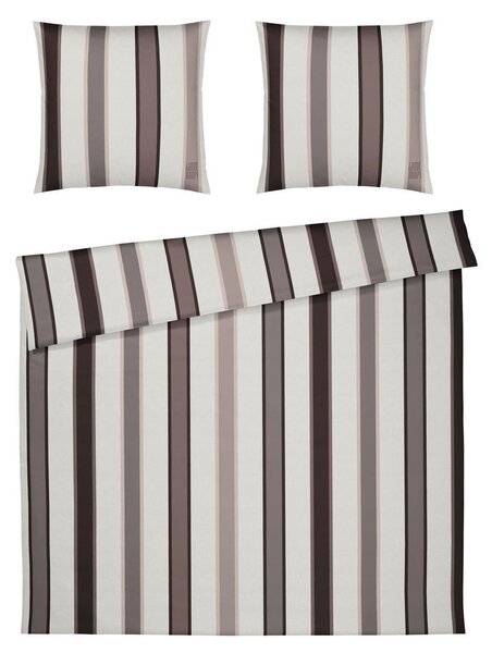 OBOJESTRANSKA POSTELJNINA BANKS 200/200 cm mako saten rjava