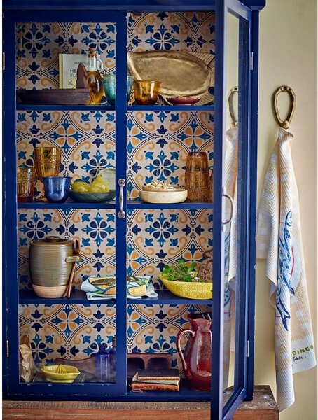 Modra vitrina iz masivne jelke 81x122x22 cm Hazem – Bloomingville