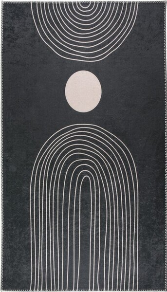Antracitno siva pralna preproga 80x150 cm – Vitaus