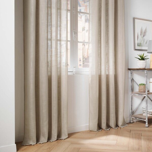 Rjava prosojna zavesa 140x280 cm Haltona – douceur d'intérieur