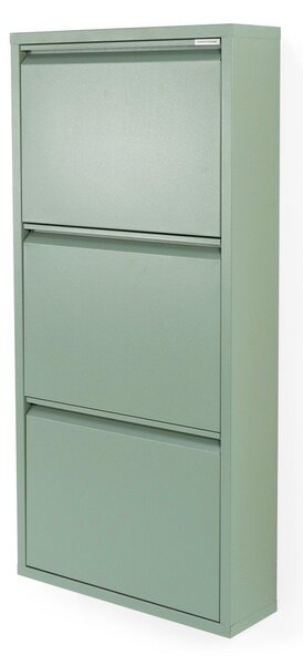 Prašno zelena kovinska preklopna omarica za čevlje 50x103x15 cm Billy – Spinder Design