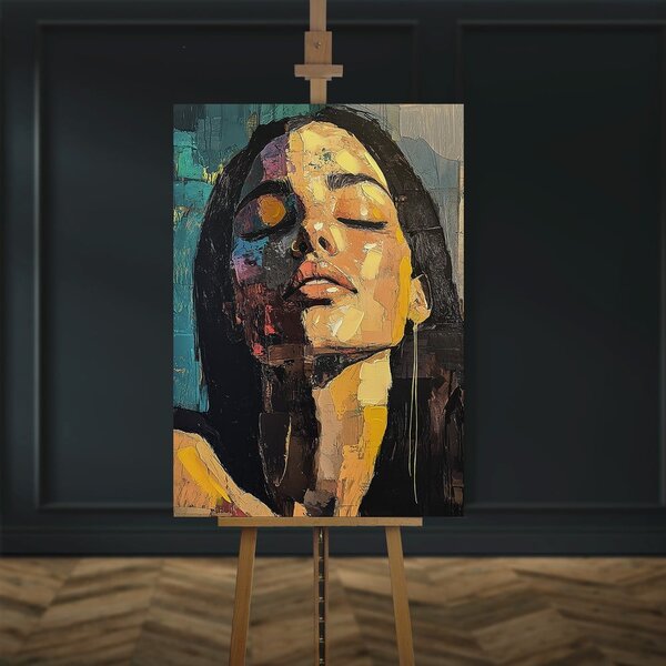 Slika z ročno naslikanimi elementi 70x100 cm Vivian – Styler