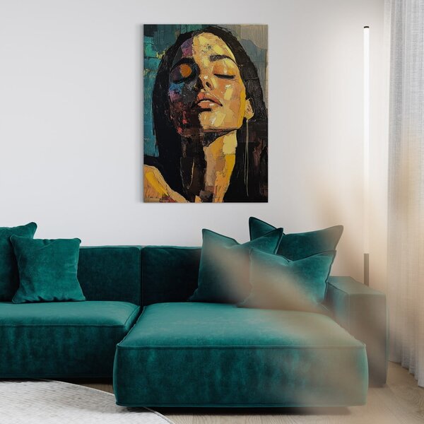 Slika z ročno naslikanimi elementi 70x100 cm Vivian – Styler
