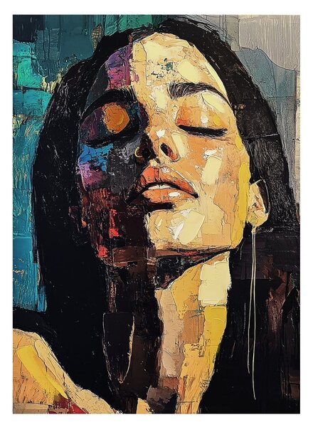 Slika z ročno naslikanimi elementi 70x100 cm Vivian – Styler