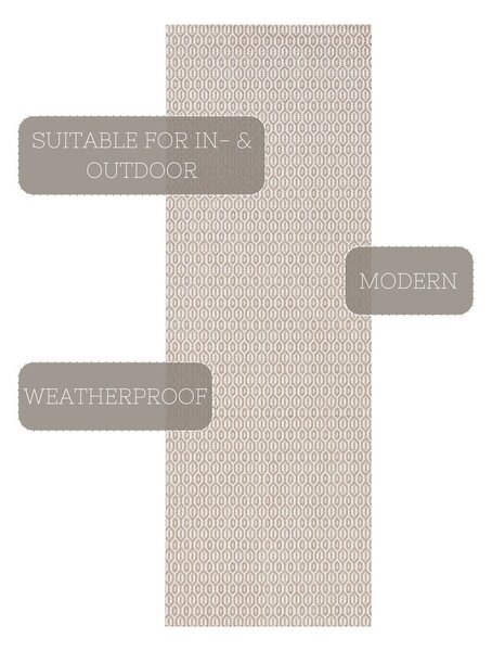 Siva zunanja preproga NORTHRUGS Coin, 80 x 200 cm