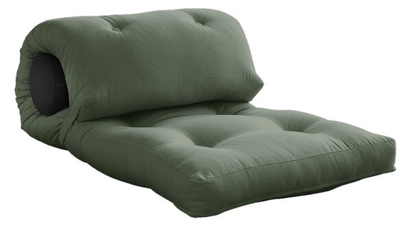 Zeleno-siva futonska vzmetnica 70x200 cm Wrap Olive Green/Dark Grey – Karup Design