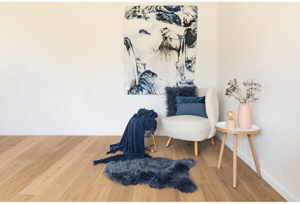 Modro umetno krzno Tiseco Home Studio Ovčja koža, 60 x 90 cm