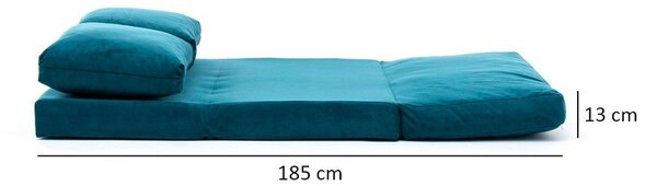 Modrozelena raztegljiva sedežna garnitura 120 cm Taida – Balcab Home