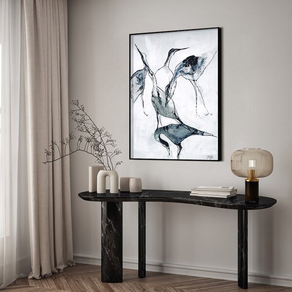 Plakat z okvirjem 50x70 cm Crane – Malerifabrikken