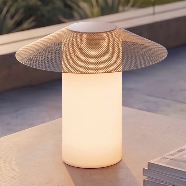 Lucande LED-terasa svetilka ZAMIRAS, 40 cm, srebrna, IP65, Siva, Aluminij, Dizajn