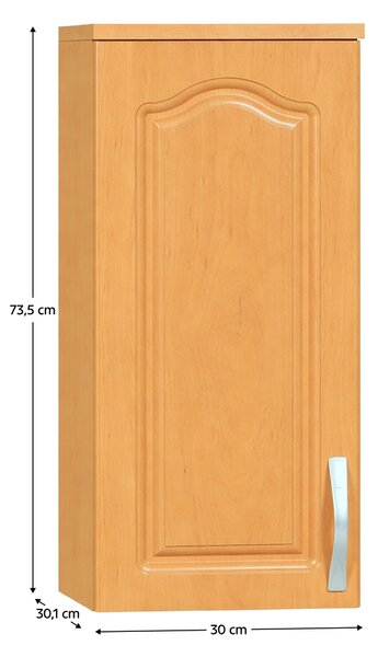 KONDELA Zgornja omara, jelša, levo, LORA MDF NEW KLASIK W30/735