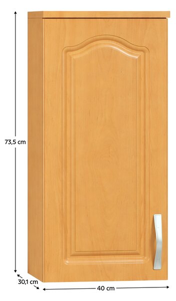 KONDELA Zgornja kuhinjska omara, jelša, LORA MDF NEW KLASIK W40/735
