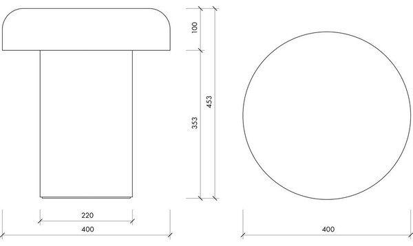 Jeklena okrogla stranska mizica ø 40 cm Miko – noo.ma