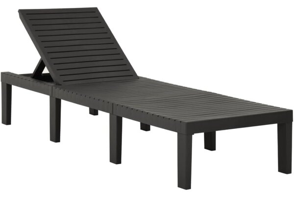 Vrtni ležalnik HAITI z blazino, 65×195×78cm, antracit I.P.A.E-Progarden