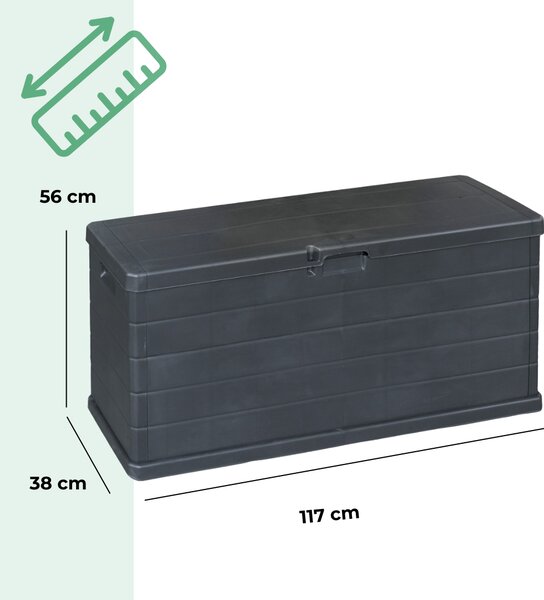 Škatla za shranjevanje OMEGA, 210L, 117x38x56cm, antracit I.P.A.E-Progarden