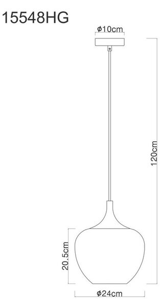 VISEČA SVETILKA MAXY 24/24/120 cm E27