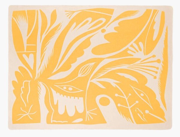 Rumena odeja 165x200 cm Lino – noo.ma