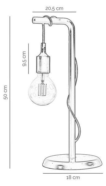 NAMIZNA SVETILKA 4853 WIRE 30/15/48 cm