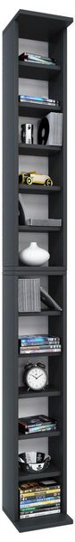 REGAL ZA CD-JE 21/183/20 cm črna