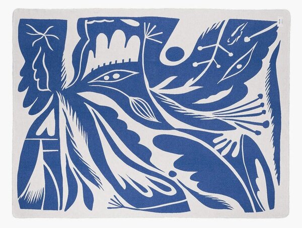 Modra odeja 165x200 cm Lino – noo.ma