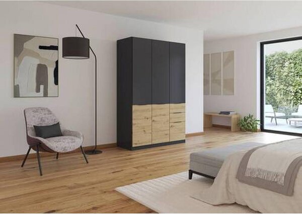 Modern Living Omara Za Oblačila Max, Temno Siva, Barva Hrasta
