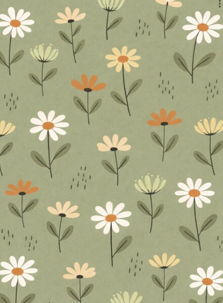Posteljnina iz Renforcé bombaža FLORAL NEST zelena Dimenzije posteljnine: 70 x 90 cm | 140 x 200 cm