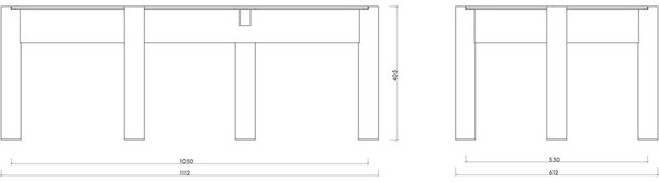 Zelena klubska mizica s stekleno mizno ploščo 55x105 cm Kob – noo.ma