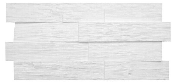 Stenski panel Wood (Bele barve, 50 cm x 20 cm x 20 mm)