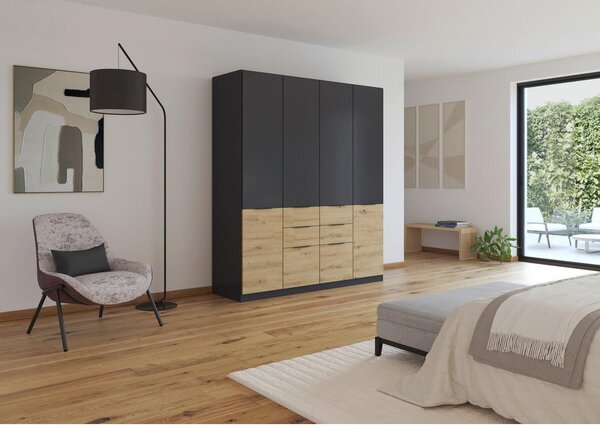 Modern Living Omara Za Oblačila Max, Temno Siva, Barva Hrasta