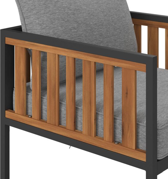 LOUNGE GARNITURA tkanina akacija masivno železo
