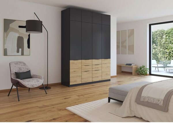 Modern Living Omara Za Oblačila Max, Temno Siva, Barva Hrasta
