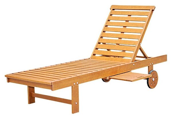 Sunfun Diana Vrtni ležalnik (65 x 190 x 33 cm, Rjave barve, Les, Možnost premikanja)