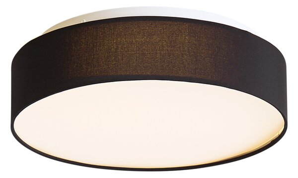 Pametna stropna svetilka črna 35 cm vklj. LED in daljinski upravljalnik - Flat Drum